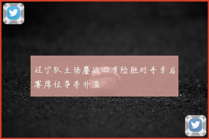 辽宁队主场鏖战四节险胜对手季后赛席位争夺升温